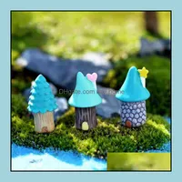 Miniature Cartoon Tree House Bonsai Accessori Bottiglia Ecologica Materiale FAI DA TE Materiale Muschio Terrario Micro Paesaggio Ornamenti Fairy Garden Drop De