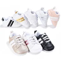 Baby Shoes PU Leather Sneakers Newborn Baby Crib Shoes Boys Girls Infant Toddler Soft Sole First Walkers236s