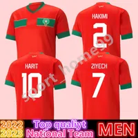 Nuova 2022 2023 Maglie da calcio marocchine personalizzate Hakimi Ziyech Saiss El-arabi Fajr en-geniri Harit Idrissi Boufal 22 23 Camicia da calcio Calcio Nazionale Uniforme