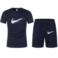 Men TrackSuits Designer plus size S-3xl krótki rękaw 2-częściowy zestaw T-shirt+krótkie letnią markę jogging