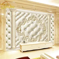 Whole-European Style Roman Column Soft Pack 3D Stereoscopic Custom Mural Wallpaper Living Room Sofa Non-woven TV Backdrop Wall276q