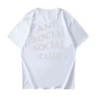 トレンディなアンチソーシャルクラブASSC反射綿メンズアンドレディースTシャツハイストリートトレンドヒップホップデザイナーラグジュアリーカップルポピュラーTシャツ