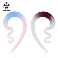 Kubooz Glass Glass Ear Hook Ear Weight Tunnels Earingプラグ