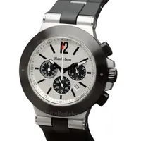 Mens Watch Series Sapphire Glass Two Tone Face Japan Quartz 크로노 그래프 스테인레스 스틸 케이스 고무 스트랩 Montre De Luxe Wristwatch 44mm