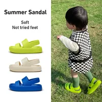 UTUNE Kids Sandals Slippers 612Y Boys and Girls Two Band Slides Thick Sole Toddler Garden Shoes Soft Outside Beach Pantufa 220616