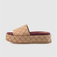 Designer de slides feminino g sandálias masculinas chinelos chinelos de luxo bordado grosso bordado de borracha de borracha de borracha de borracha