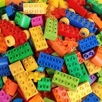 DIY Big Size Bouwstenen Kinderen kleurrijke bakstenen bulkstenen Basisplaten compatibel met Duplo Block Kids Educatief speelgoed H103054