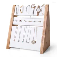 Jewelry Pouches Bags Wood Display Stand Bracelet Earring Holder T-Bar Bracelets Anklets Packaging Tool Kenn22