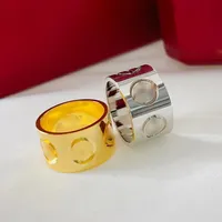 Love Ring 11 Mm 18k لن تتلاشى أبدًا خاتم الزفاف العلامة التجارية الرفاهية للنسخ الرسمية مع Counter Box Box Rings Premium Gift 001