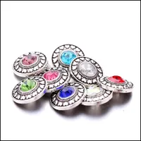 Panchas de cl￡spes Hallazgos de joyas Componentes Bot￳n de forma de coraz￳n de metal Bot￳n de 18 mm Botones DI DHXXJ