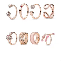 100% 925 Sterling Silver Ladies Luxus -Mode -Ring geeignet für original Pandora DIY Designer handgefertigtes Anhänger Perlen Accessoire