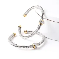 Fashion Luxury Stackable Bangle Bracelets Women Wedding Full Cubic Zircon Crystal CZ Dubai Bracelet Party Jewelry Hip Hop Jewelry