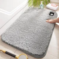 Bath Mats Mircrofiber Absorbent Non-slip Bathroom Carpets Rugs Bathtub Floor Mat Doormat For Shower Room Toilet