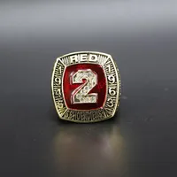 Hall of Fame Baseball 1945 1963 #2 Red Schoendienst Team Champions Championship Ring With Wood Display Box Souvenir Men Fan Gift272T