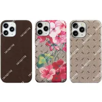 Designers mode telefonfodral f￶r iPhone 14 Pro Max 13 Case 12 Mini 11 14Plus Cover Letter Bee Tiger Snake Print Case Pu Leather Samsung Shell Galaxy S21 S22 Ultra