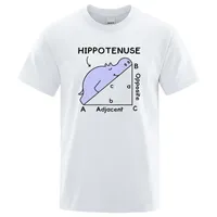 Hippotenuse opuesto adyacente Funny Impres. Camisetas Trigonométricas Funciones Algodón de algodón Cute Camiseta de Streetwear Male 220712