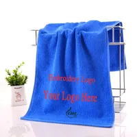 Towel 100% Cotton Sports For El Custom Embroidery Bath Face Personalized Customized Beach Blue Gifts With LogoTowel