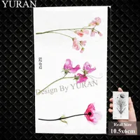 Nxy tatuaje temporal yuran flash encantadoras de flores de lavanda de lavanda