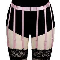Cinture cablatura gamba gamba gamba rosa elastico goth waist regola regolare calze a gabbia accessori con fibbia lingerie sexy plus size