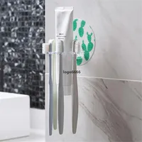 Sublimering 1pc plast tandborste hållare tandkräm lagring rack rakapparat tandborstdispenser badrum arrangör tillbehör verktyg