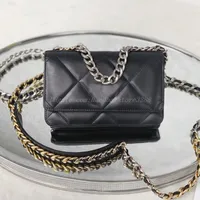CC çantalar yeni stil woc elmas kafes tasarımcısı lüks omuz çantası bayan el çantası yüksek kaliteli zincirler deri kadın cüzdan toptan kart