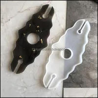 4 Pcs Wave Pattern Silicone Casting Resin Molds Jewelry Tools For