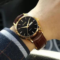 OLEVS Mens Watches Top Brand Luxury Quartz Wrist watch reloj hombre Fashion Casual Business Leather Men Watch Relogio Masculino SH276N