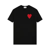 Camiseta de ropa de estilo de moda de lujo 22 Spring Love Jacquard Bordado Bordado Bordado Diseño de versión de gran tamaño de manga corta para Amis Séter de hip hop Hop Hop Men