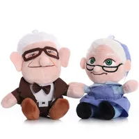 creative grandpa grandma plush toy cartoon fly hous old man old lady birthday gift toy doll3015