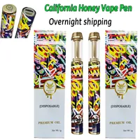 Large Stock California Honey Disposable Vape Pens E Cigarettes 1.0ml Empty Cartridges Atomizer 10 Colors Packaging Box Fast Delivery