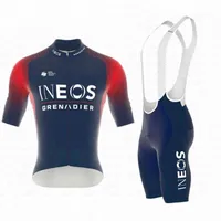 2022 New Ineos Grenadiers Epic Jersey Navy Blue Cycling Pro Team Kits Race Clothing 매우 통기성 3 개의 깊은 뒷 주머니