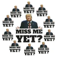 Trump Miss Me Yet Car Stickers Party Waterproof Funny Decals Suitable for Car Bumper Window and Suitcase 100pcs/set
