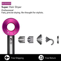Professional Hair Dryer With Flyaway Attachment Negative Ionic Premium HD08 Dryers Multifunction Salon Style Tool 211224246i3165