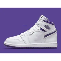 Designer Shoes 1s High OG Court Purple Basketball 1 Classic Women White-Purple Sports Sneakers Ladies Running Shoe Trainers