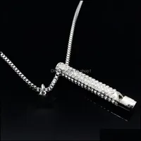 Pendant Necklaces Pendants Jewelry Fashion Brand With Logo Whistle Designer Necklace For Men Sier Chai Dh4Du