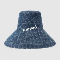 خطاب العلامة التجارية دنيم مصمم دلو القبعة الرجال المصممين قبعات البيسبول القبعات رجال نساء واسعة الحافة قبعة أزياء Sunhat Casquett