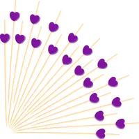 Lesezeichen Purple Heart Cocktail Picks 4 7 Long Obst Sticks Food Tooticks Sandwich Vorspeise Charcuterie Spieße aus Bambusholz f Amrok