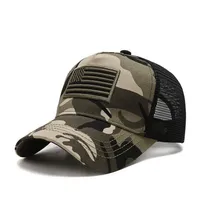 Mesh Beyzbol Kapağı Erkek Kadın Taktik Ordu Baba Şapkası ABD Amerikan bayrağı ABD unisex hip hop şapkaları açık spor kapakları 220704