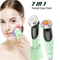 CKEYIN 7 en 1 EMS Terapia Luz de Luz Retiro de arrugas Face Lifting Tratamiento de apriete Cuidado de la piel Máquina de belleza 220302286V212N