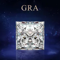Cut Szjinao 5ct Genuine 100% Princess Loose Moissanite Carat Stones 9 5mm D Color VVS1 Lab Grown Diamond Gemstones Brilliant Gem H302O