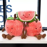2022 New cute creative fruit plush toy Dolls watermelon cherry living room sofa decoration children's toys factory wholesale free UPS