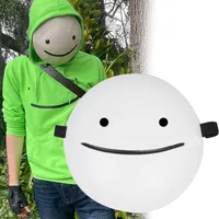 Mascaras de Smile Dreams de dibujos animados Anime White Helmet Cosplay Halloween Party Props Accessories Costume 220715