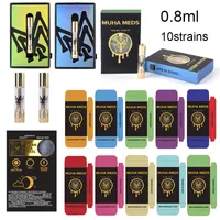 MUHA MEDS Vapes Cartridges Packaging 0.8ML Atomizers Childproof Empty Thick Oil Vapes Tank Cartridge 510 Thread