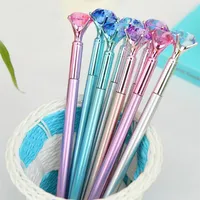 Lindos bolígrafos de gel 0 5 mm Creative Diamond Pens Kawaii Color de plástico Neutral para niños Escribir suministros de la oficina de la escuela