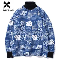Men's Hoodies & Sweatshirts BYBB'S DARK Men Fleece Turtleneck Pullover Sweatshirt Autumn Winter Casual Streetwear Hip Hop Outwear JQ09Me