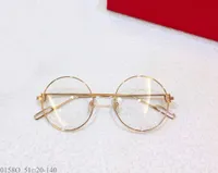 Classic Round Glasses Eyeglasses Gold Frame Clear Lens Optical Glasses Frames 51mm with Box