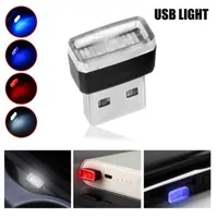 Car USB LED Atmosphere Mini Lights Portable Plug Play Auto Neon Ambient Lamp Car Interior Colorful Light