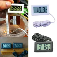 Mini LCD FY-10 Dijital Termometre Sıcaklık Sensörü Buzdolabı Dondurucu Profesyonel TPM-10 Termometre-50 ~ 110c Denetleyici GT Siyah Beyaz