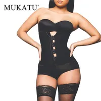 Mukatu gancro de goma de goma de goma entrenador de cintura sexy y bustiers cintura cintura corsé tops folletos de adelgazamiento Y200706