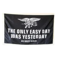유일한 쉬운 날은 어제 배너 플래그 US Navy Seals Military USA 3x5 297Q였습니다.